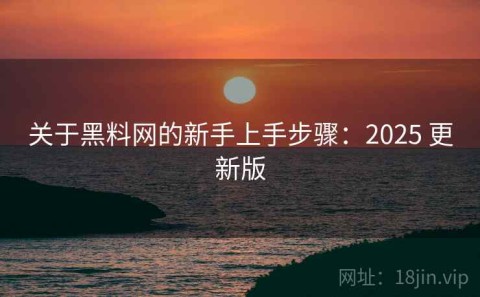 关于黑料网的新手上手步骤：2025 更新版