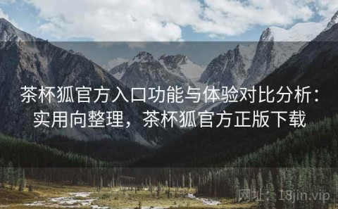 茶杯狐官方入口功能与体验对比分析：实用向整理，茶杯狐官方正版下载