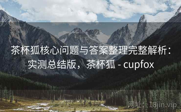 茶杯狐核心问题与答案整理完整解析：实测总结版，茶杯狐 - cupfox